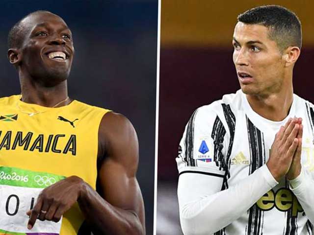 Usain Bolt tuyên bố “siêu vận động viên” Ronaldo chạy nhanh hơn mình