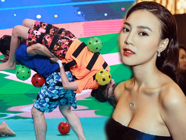 Ninh Dương Lan Ngọc sợ ”mất hồn” khi bị treo ngược trong game show