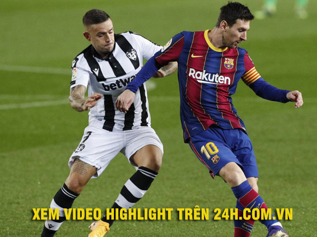 Video Barcelona - Levante: Messi cứu rỗi, thót tim phút bù giờ