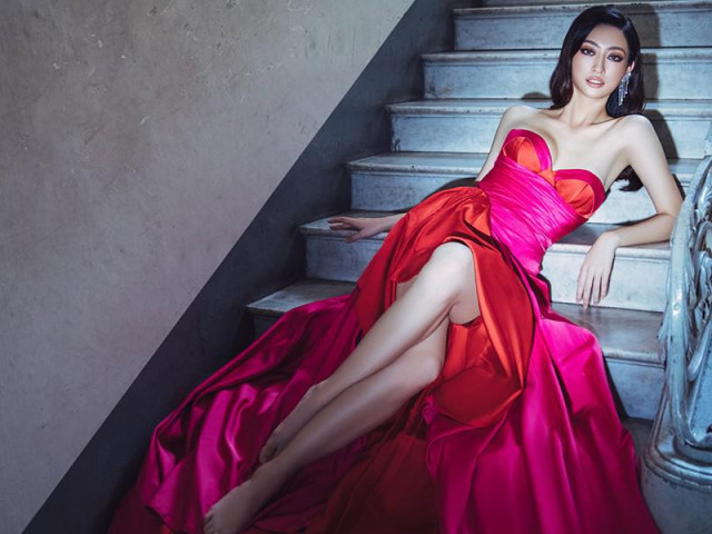 Body nuột nà và đôi chân 'cực phẩm' 1m22 của Miss World Vietnam Lương Thùy Linh