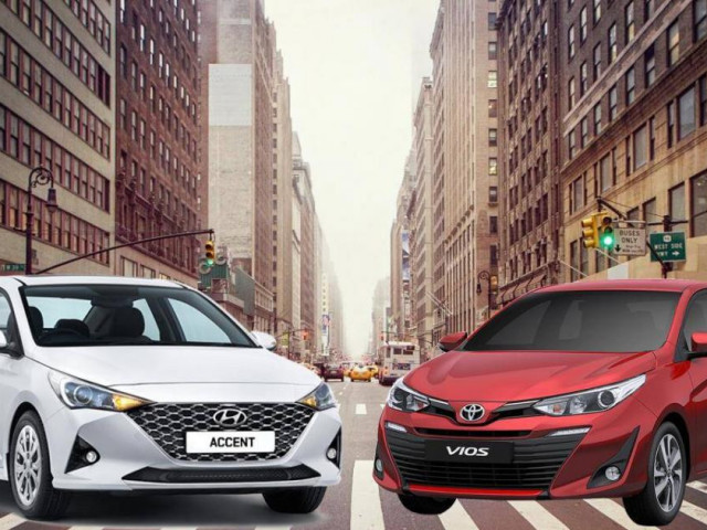 So sánh Toyota Vios 1.5G và Hyundai Accent cao cấp nhất