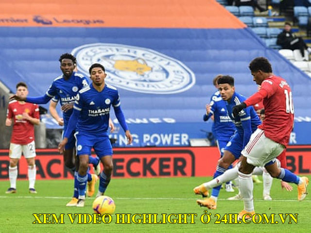 Video Leicester - MU: 4 bàn nghẹt thở, Vardy che mờ ”điểm sáng” Fernandes