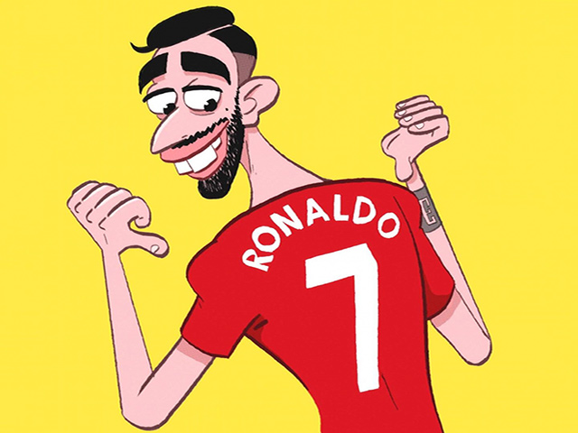 Ảnh chế: Bruno Fernandes truyền nhân của Ronaldo, gánh MU ”còng lưng”