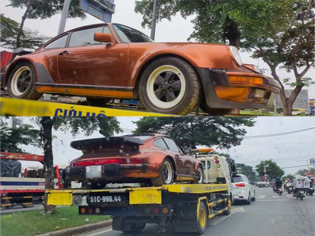 ”Xế cổ” Porsche 930 Turbo màu độc xuất hiện tại Sài Gòn