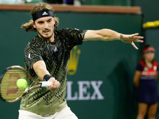 Video tennis Martinez - Tsitsipas: Khác biệt đẳng cấp, ”hú vía” set 2 (Vòng 2 Indian Wells)