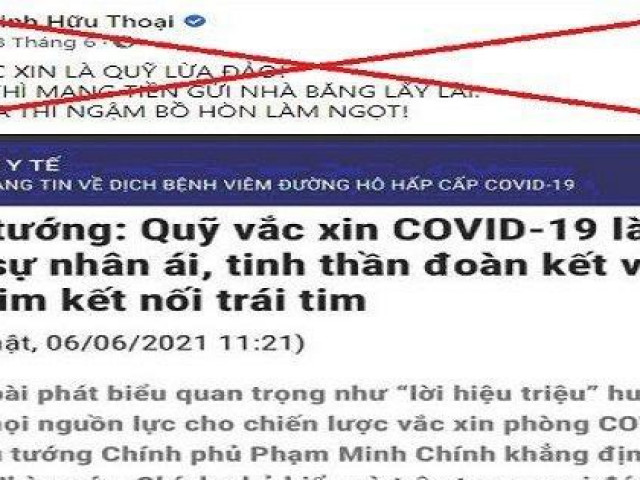 Đăng tin sai sự thật về Quỹ vắc xin, người đàn ông ở Quảng Nam bị phạt 7,5 triệu đồng