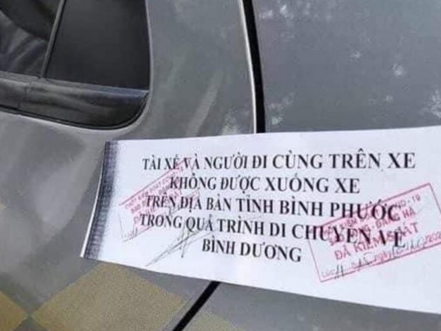 Bình Phước không có chủ trương dán niêm phong vào cửa xe ô tô