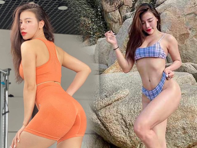 Hot girl Huyền Dior vòng ba 100cm bật mí độc chiêu tập Gym với ghế