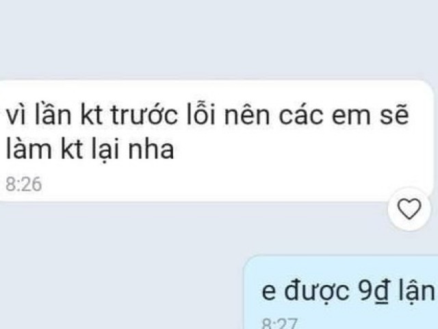 Học sinh hí hứng vì kiểm tra online được 9 điểm, cô giáo nói 2 từ khiến ”trái tim tan vỡ”