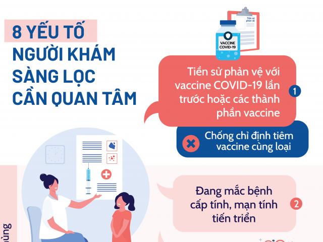 Infographic: 8 trường hợp cần lưu ý khi tiêm vaccine COVID-19 cho trẻ em