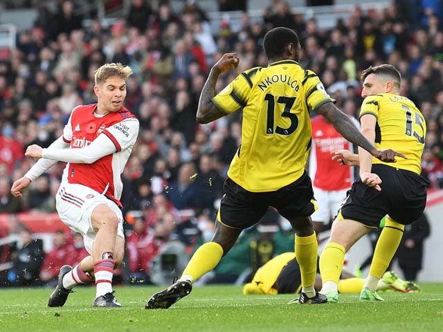 Video bóng đá Arsenal - Watford: SAO trẻ tỏa sáng, thẻ đỏ định đoạt (Vòng 11 Ngoại hạng Anh)