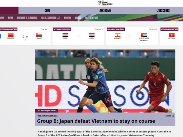 ĐT Việt Nam thua Nhật Bản: AFC tiếc cho Xuân Trường, báo Nhật trách VAR
