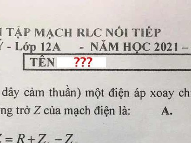 Giáo viên phát phiếu bài tập cho học sinh, xem phần điền tên khiến tất cả ”rơi nước mắt”