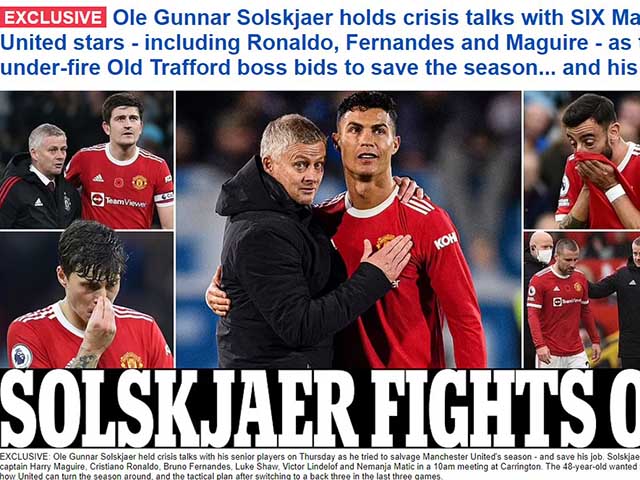 MU có biến: Solskjaer họp khẩn Ronaldo và 5 SAO, ”cầu cứu” chiếc ghế bị lung lay