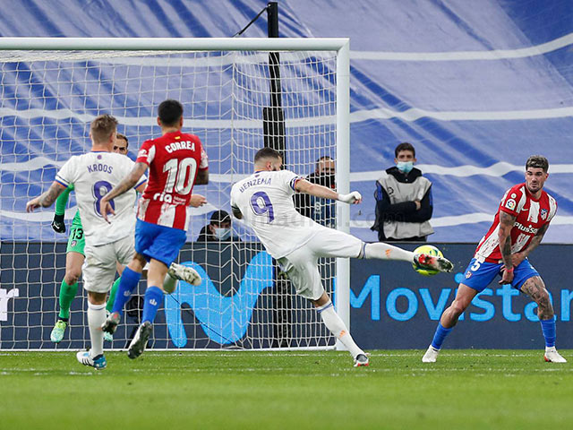 Video bóng đá Real Madrid - Atletico: Benzema lập siêu phẩm, đẳng cấp Courtois