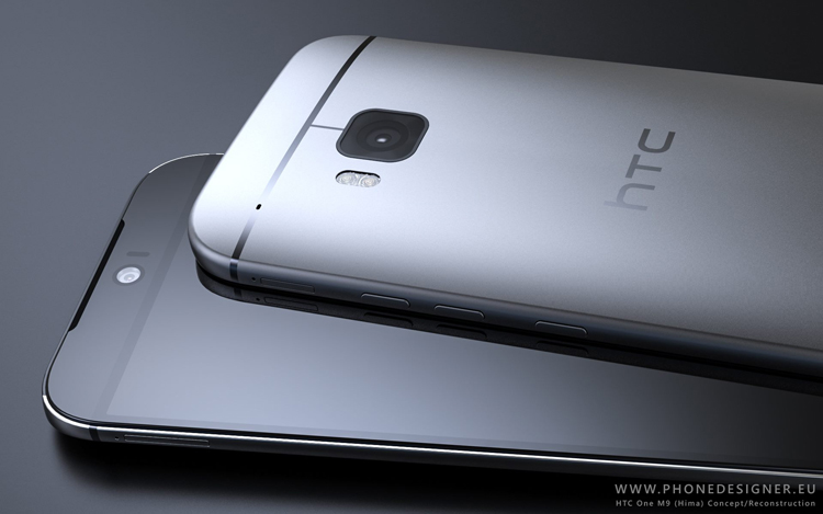 Mặt lưng được chia làm 3 khoang với logo HTC ở giữ
