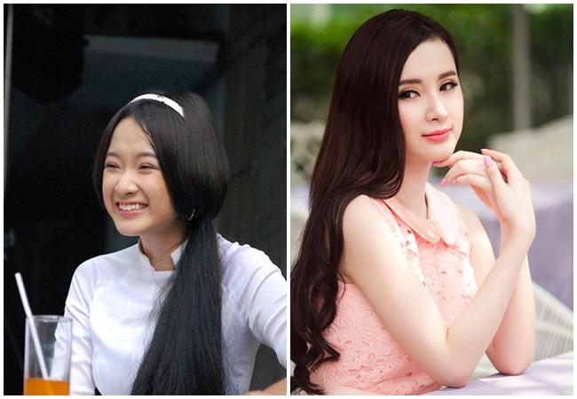 Bà mẹ nhí Phương Trinh sở hữu chiếc cằm và mũi thon gọn hơn trước kia.