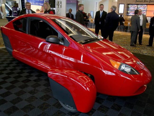 Mẫu xe ba bánh Elio siêu tiết kiệm nhiên liệu cũng xuất hiện tại Detroit 2016.