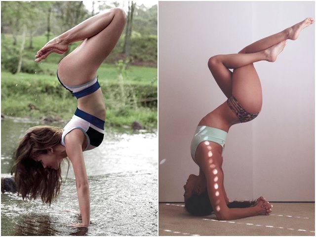 Nín thở với đường cong mê người của tín đồ yoga khi ”trồng chuối”