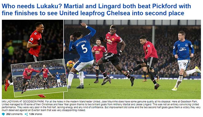 MU hạ Everton: Báo chí Anh mừng như “bắt được vàng”, khen Mourinho hết lời - 1