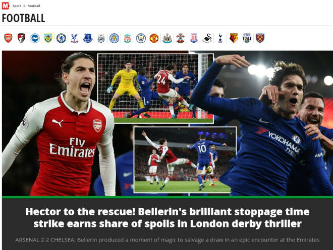 Arsenal - Chelsea hòa nghẹt thở: Báo chí &#34;sướng rơn&#34;, khen người hùng giấu mặt - 1