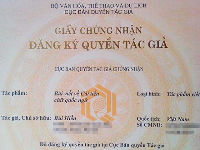 PGS Bùi Hiền đăng ký bản quyền cải tiến "Tiếw Việt": Không vì sợ ai đó chiếm hữu
