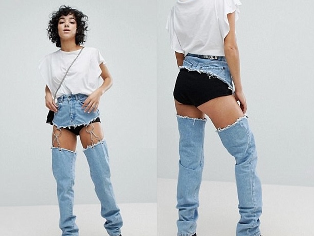 Hơn 2 triệu cho chiếc quần jeans che chỉ nửa vòng 3, ai dám mặc?