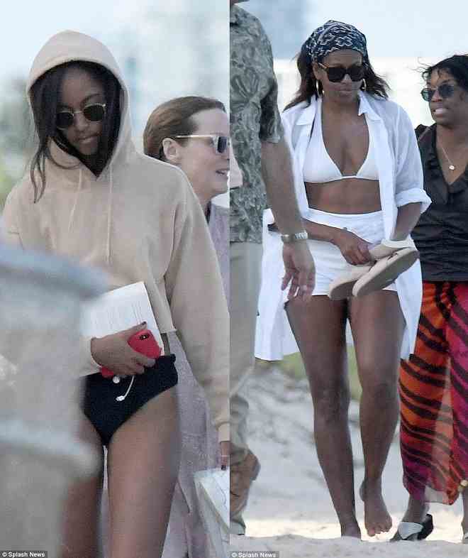 Bà Obama “gây sốt” khi mặc bikini đi nghỉ đông - 2