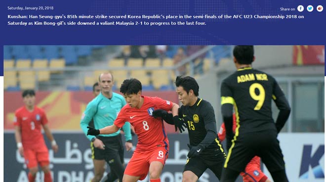 U23 Hàn Quốc vất vả với U23 Malaysia: Báo chí tiếc nuối, fan tự hào - 1