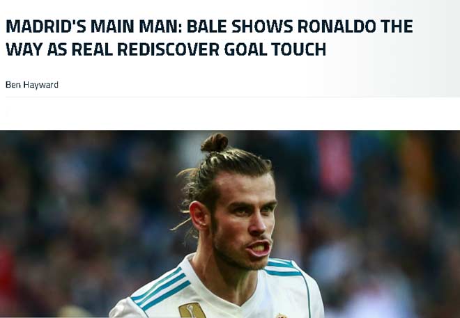 Real thắng đậm, báo giới nói Bale “dạy” Ronaldo cách ghi bàn - 1