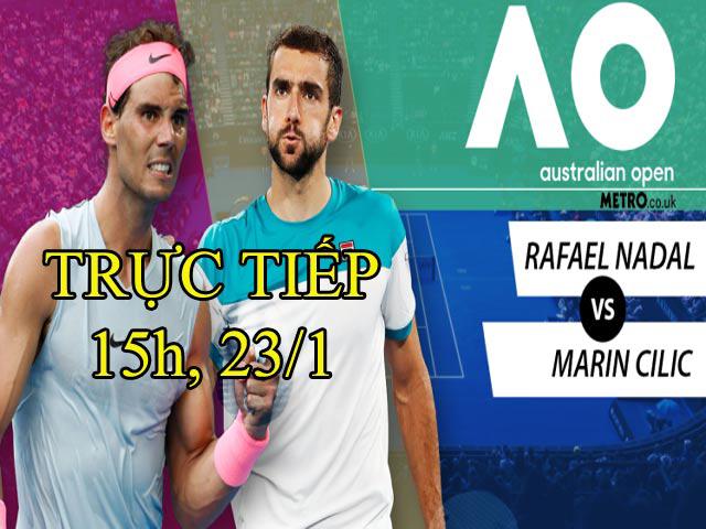 TRỰC TIẾP tennis Rafael Nadal - Marin Cilic: “Bò tót” gặp khó (Tứ kết Australian Open)