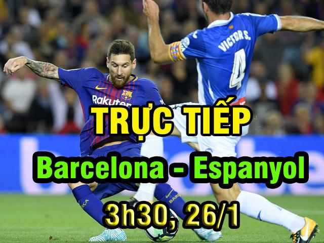 Chi tiết Barcelona - Espanyol: Messi bị cản cú đánh đầu (KT)