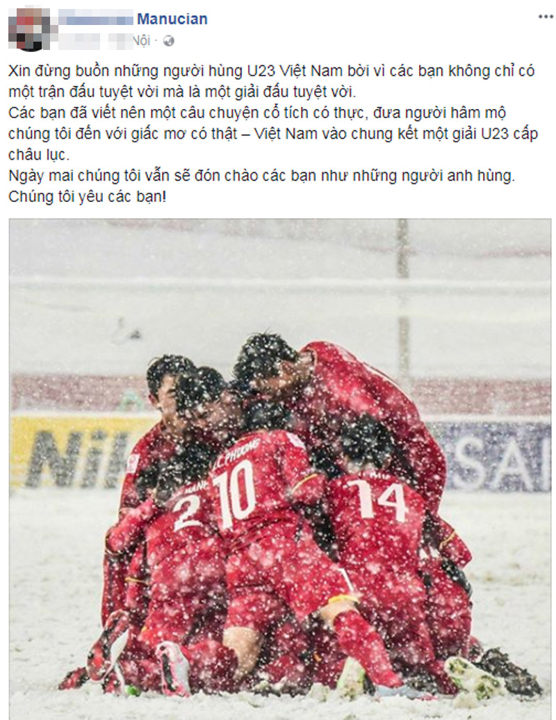 Không vô địch, người dân vẫn dành lời yêu thương cho U23 Việt Nam - 1