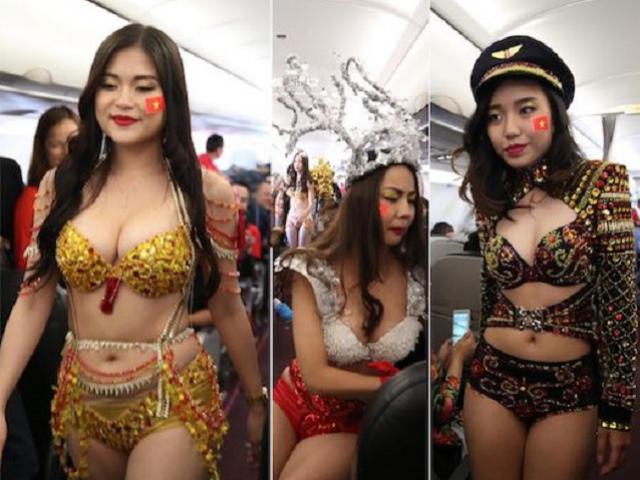 Báo nước ngoài đăng vụ bikini phản cảm trên máy bay đón U23 VN