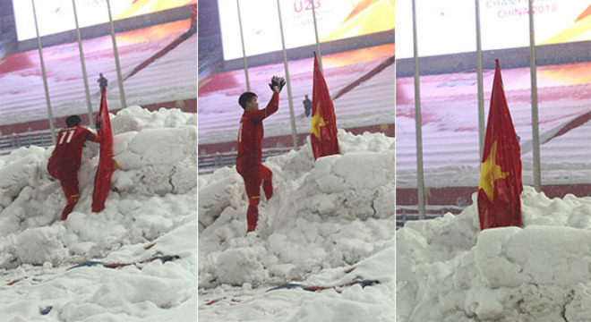 U23 VN: Duy Mạnh hé lộ vụ cắm cờ trên tuyết triệu trái tim rơi lệ - 2