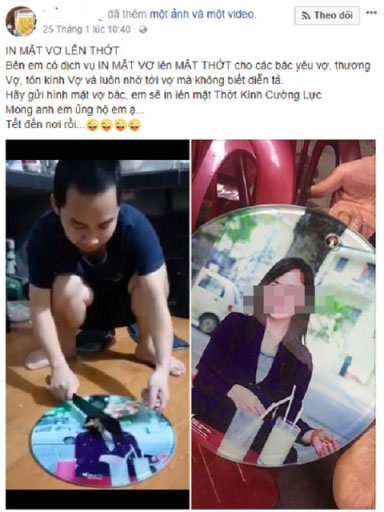 Sốc với dịch vụ in hình vợ lên... mặt thớt - 1