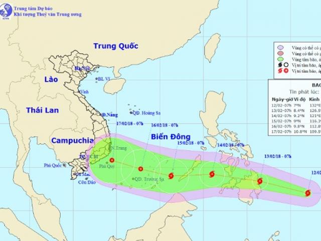 Bão Sanba giật cấp 10, tăng tốc hướng vào Biển Đông