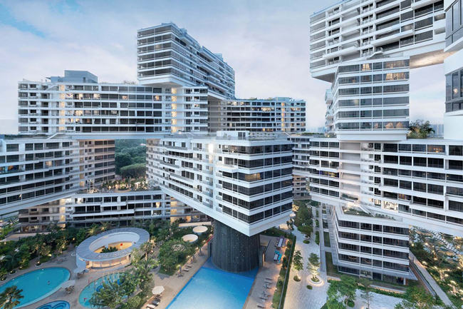 Hay dự án khu dân cư Interlace tại Singapore.