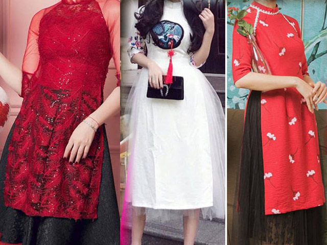 Bí quyết mặc đẹp - Mặc áo dài cùng váy đụp: "Bùng nổ" ý kiến trái chiều dịp Tết