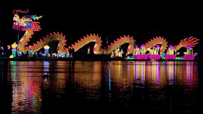 Lung linh lễ hội đèn lồng mừng Tết Mậu Tuất từ LasVegas - 1