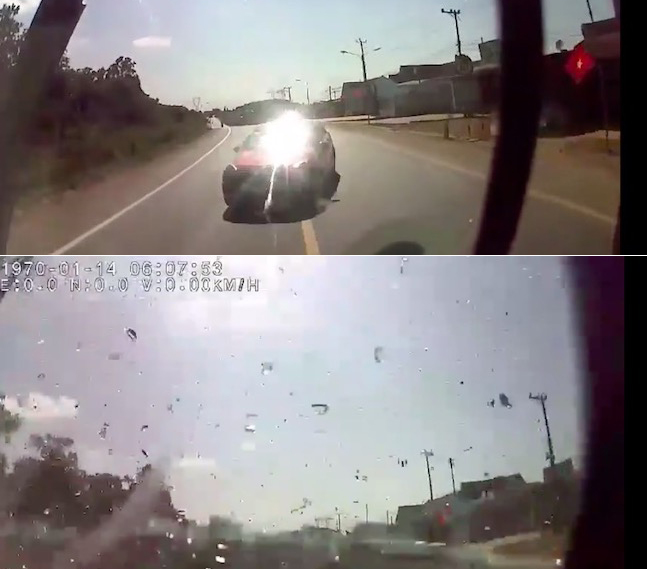 Camera hành trình: Cú tông “sấm sét” giữa xe khách và ô tô con - 1