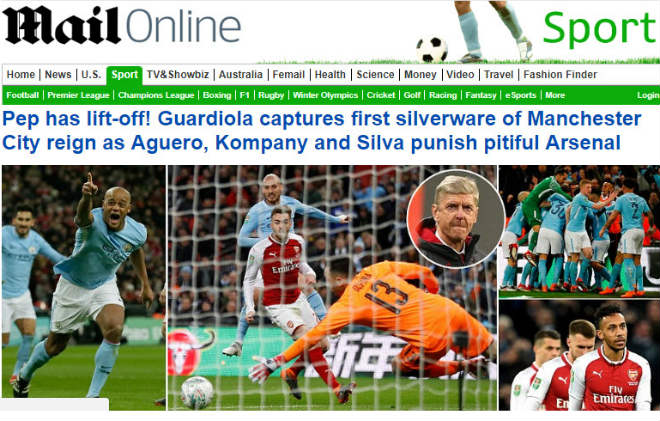 Man City giành cúp, fan Arsenal hổ thẹn, báo chí Anh đòi sa thải ngay Wenger - 7