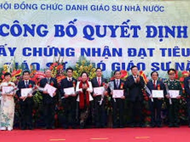 129 hồ sơ giáo sư, phó giáo sư thuộc diện phải xem xét lại