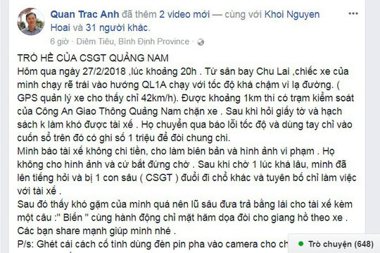 Đình chỉ CSGT rọi đèn pin, &#34;vung tay&#34; với người quay phim - 2