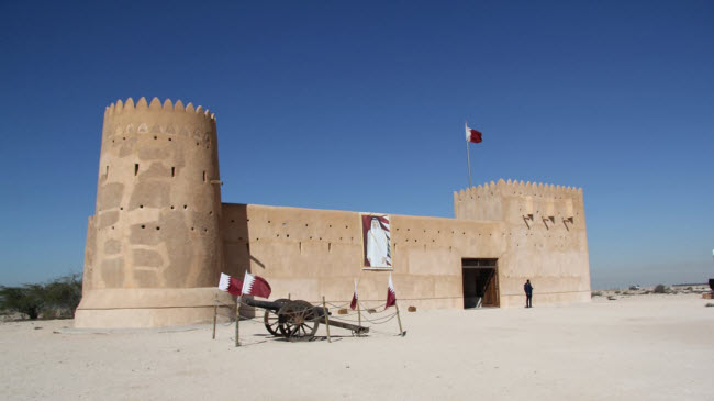 Pháo đài Al Zubarah: Những gì còn sót lại của pháo đài Al Zubara đã trở thành di sản thế giới đầu tiên của Qatar được UNESCO công nhận vào năm 2013.