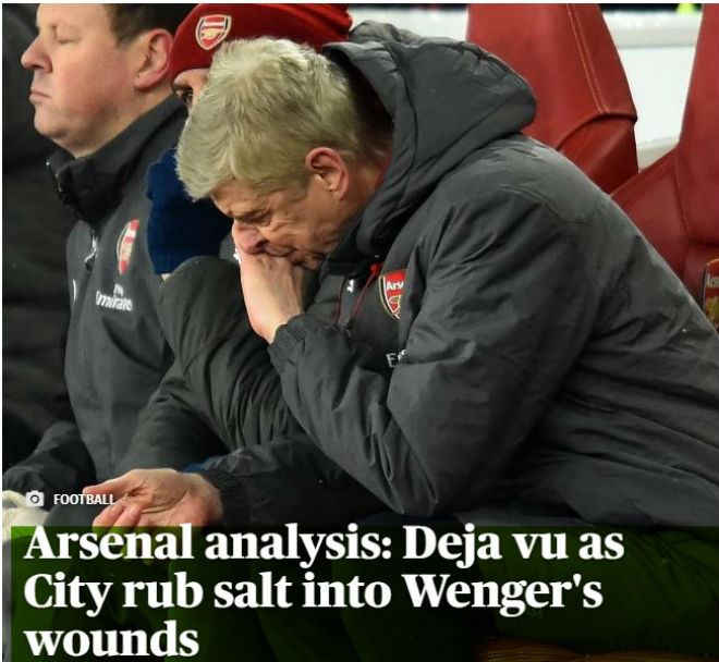 Arsenal lại bị Man City &#34;hành hạ&#34;: Báo chí Anh hò nhau tiễn biệt Wenger - 1