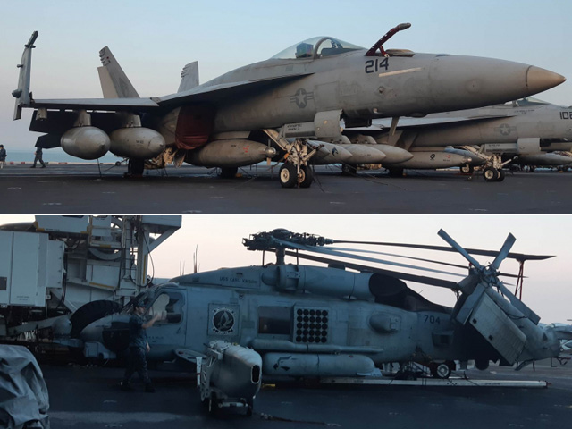 Ngắm "đàn chim sắt" trên siêu hàng không mẫu hạm USS Carl Vinson