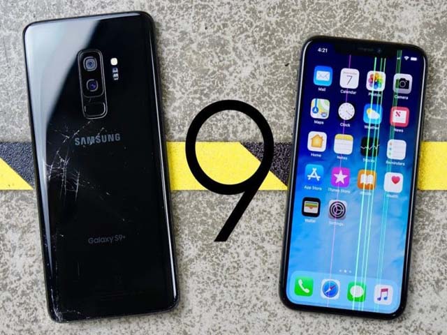 iPhone X cũng cứng đấy, nhưng Galaxy S9+ còn ”nồi đồng cối đá” hơn