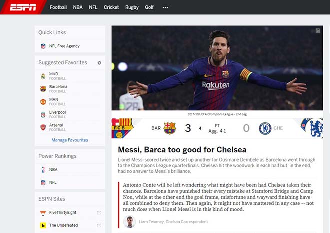Barca hạ đẹp Chelsea: Báo Anh “quy phục” Messi, truyền thông thế giới tán thưởng - 1