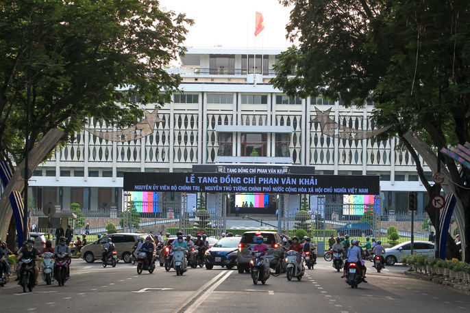 Hội trường Thống Nhất trước giờ đón linh cữu cố Thủ tướng Phan Văn Khải - 1